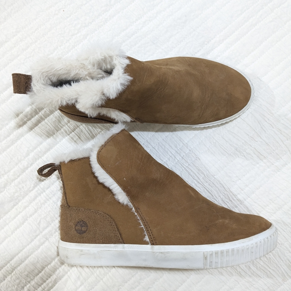 TIMBERLAND Suede Fur-Lined Sneaker/Boots